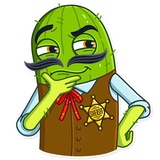 Cowboy Cactus WhatsApp Sticker #16