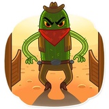 Cowboy Cactus WhatsApp Sticker #17