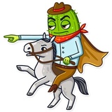 Cowboy Cactus WhatsApp Sticker #24
