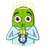 Cowboy Cactus WhatsApp Sticker #25