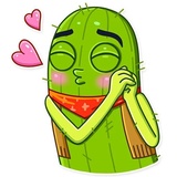 Cowboy Cactus WhatsApp Sticker #3