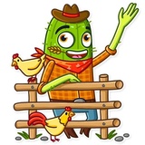 Cowboy Cactus WhatsApp Sticker #5