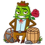 Cowboy Cactus WhatsApp Sticker #9