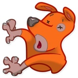 Crazy Dogs WhatsApp Sticker #17