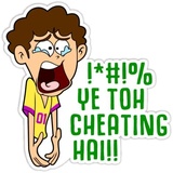 Cricket Fan and Words WhatsApp Sticker #15