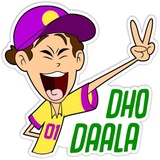 Cricket Fan and Words WhatsApp Sticker #22