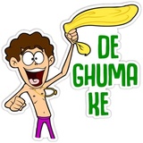 Cricket Fan and Words WhatsApp Sticker #25