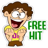 Cricket Fan and Words WhatsApp Sticker #29