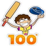 Cricket Fan and Words WhatsApp Sticker #3