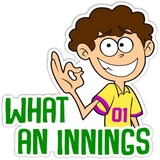 Cricket Fan and Words WhatsApp Sticker #8