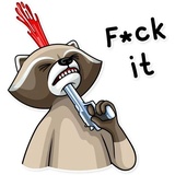 Criminal Raccon WhatsApp Sticker #19