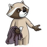 Criminal Raccon WhatsApp Sticker #25