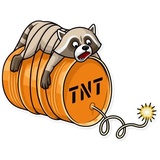 Criminal Raccon WhatsApp Sticker #4