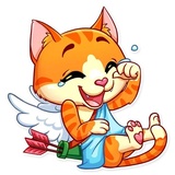 Cupid Cat WhatsApp Sticker pack