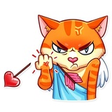 Cupid Cat WhatsApp Sticker #13