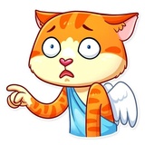 Cupid Cat WhatsApp Sticker #18