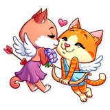 Cupid Cat WhatsApp Sticker #2