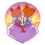 Cupid Cat WhatsApp Sticker #20