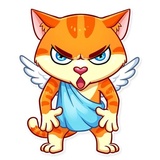 Cupid Cat WhatsApp Sticker #21