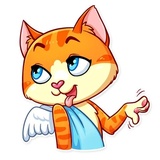 Cupid Cat WhatsApp Sticker #22