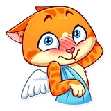 Cupid Cat WhatsApp Sticker #23