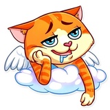 Cupid Cat WhatsApp Sticker #24