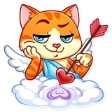 Cupid Cat WhatsApp Sticker #8