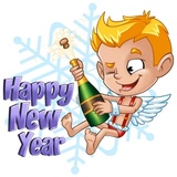 John & Eva new year WhatsApp Sticker #3