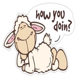 Cute Sheep WhatsApp Sticker #12