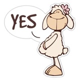 Cute Sheep WhatsApp Sticker #14
