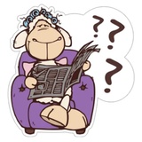 Cute Sheep WhatsApp Sticker #3