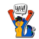 Husky & Wolf WhatsApp Sticker #18