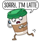 Donut and Coffee WhatsApp Sticker #13