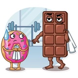 Donut and Coffee WhatsApp Sticker #17