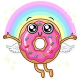Donut and Coffee WhatsApp Sticker #18