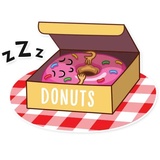 Donut and Coffee WhatsApp Sticker #19