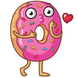 Donut and Coffee WhatsApp Sticker #2