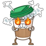 Donut and Coffee WhatsApp Sticker #21