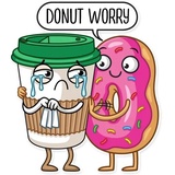 Donut and Coffee WhatsApp Sticker #23