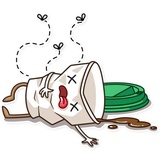 Donut and Coffee WhatsApp Sticker #25