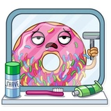 Donut and Coffee WhatsApp Sticker #26