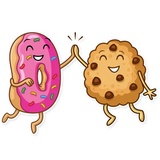Donut and Coffee WhatsApp Sticker #28