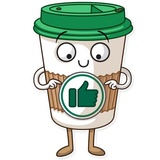 Donut and Coffee WhatsApp Sticker #3