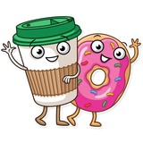 Donut and Coffee WhatsApp Sticker #5