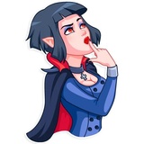 Drakula girl WhatsApp Sticker #11