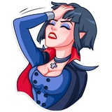 Drakula girl WhatsApp Sticker #13