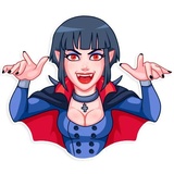 Drakula girl WhatsApp Sticker #15