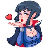 Drakula girl WhatsApp Sticker #2