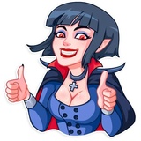 Drakula girl WhatsApp Sticker #3
