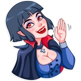 Drakula girl WhatsApp Sticker #5